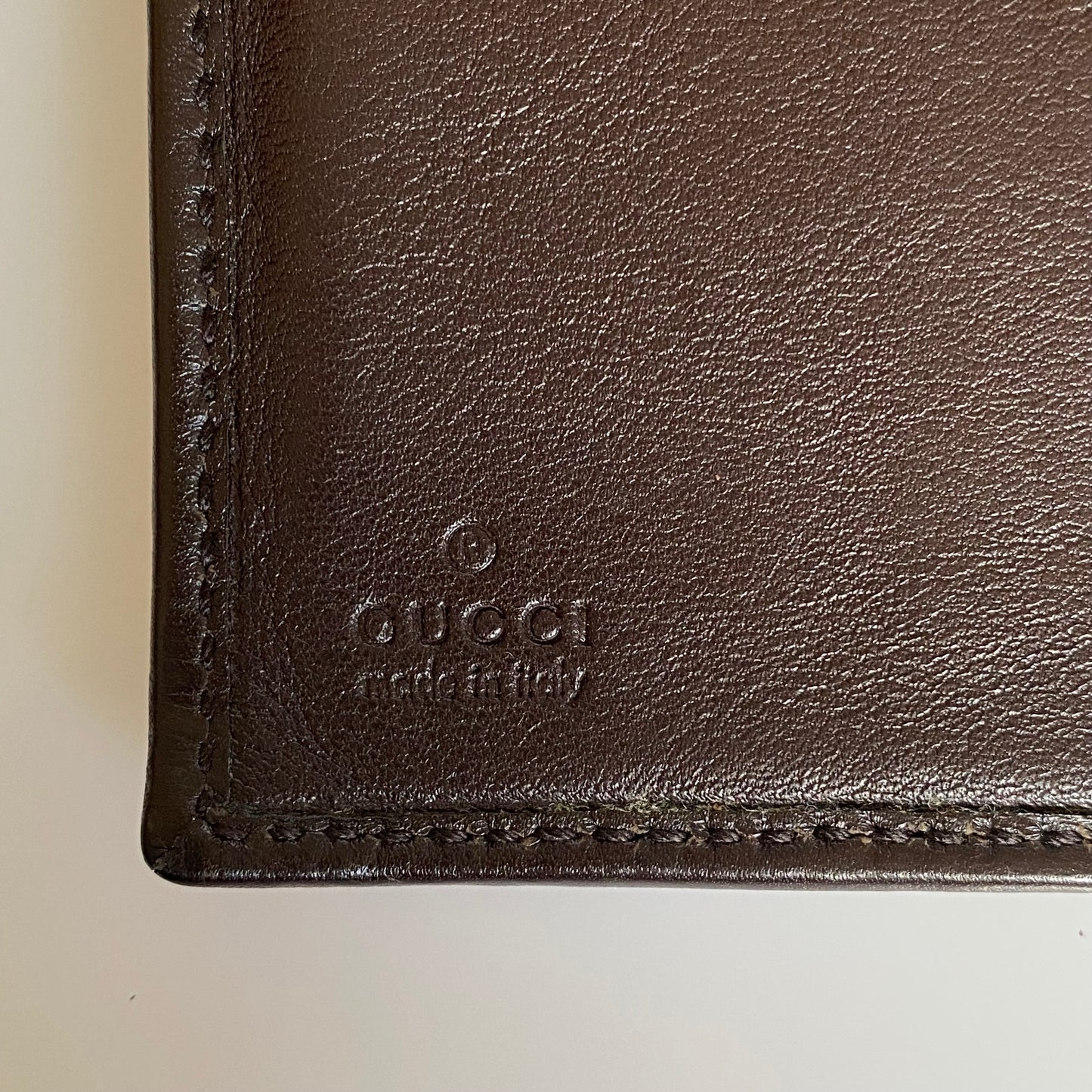 Gucci GG monogram brown leather long wallet Authentic with COA box