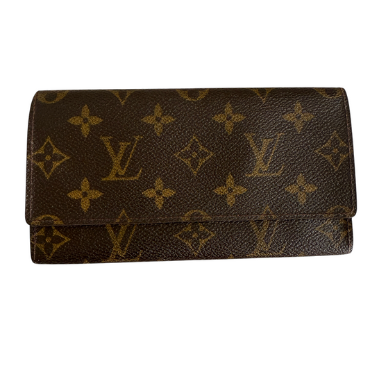 Louis Vuitton monogram long wallet clutch bag authentic with COA CA0927