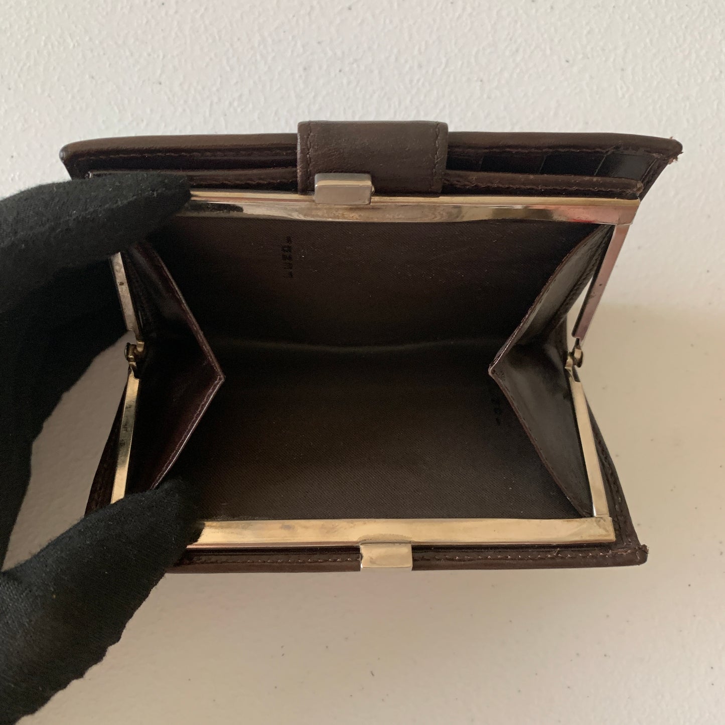 Fendi FF zucca monogram kisslock Wallet authentic with COA
