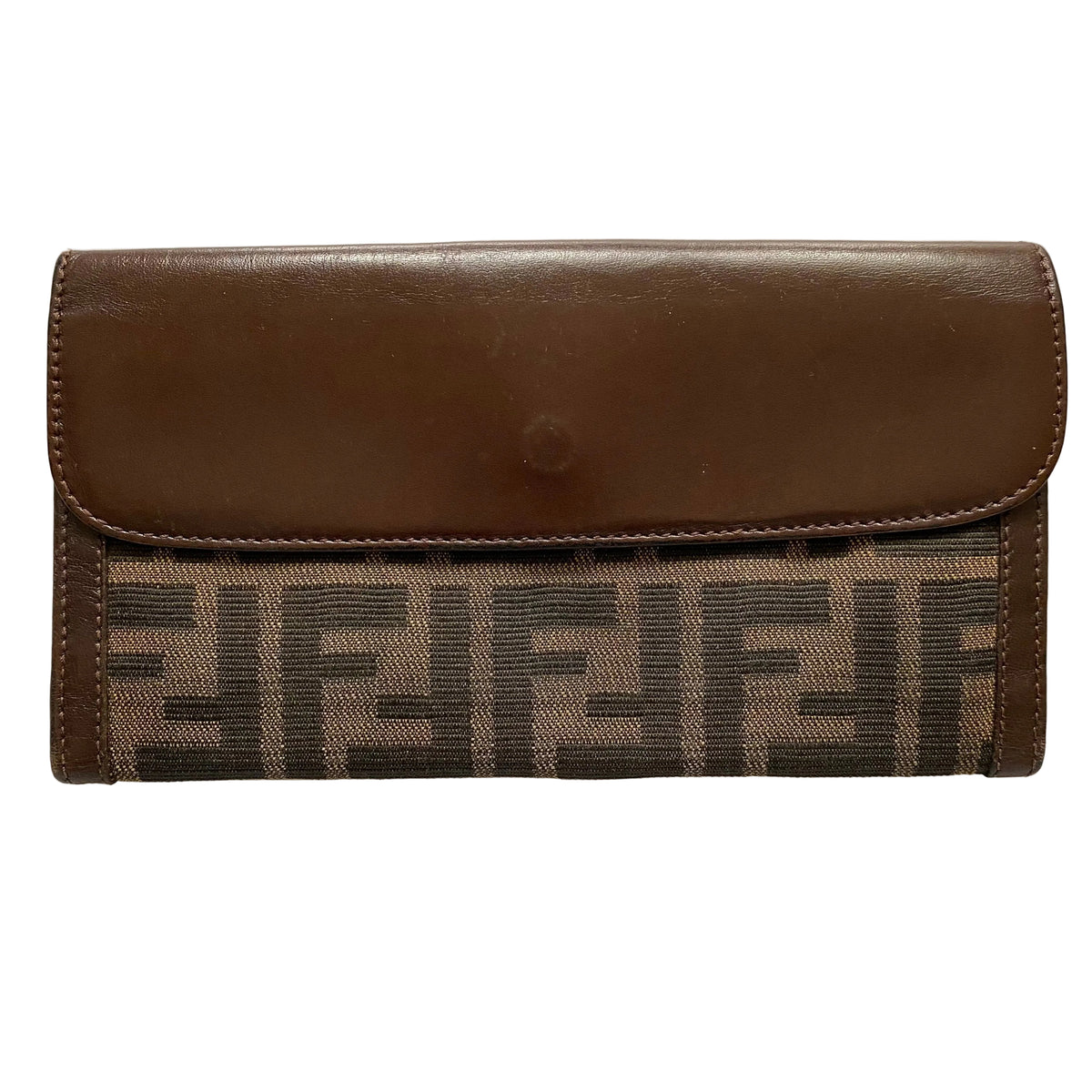 Fendi zucca monogram long wallet Authentic with COA 7.3x4