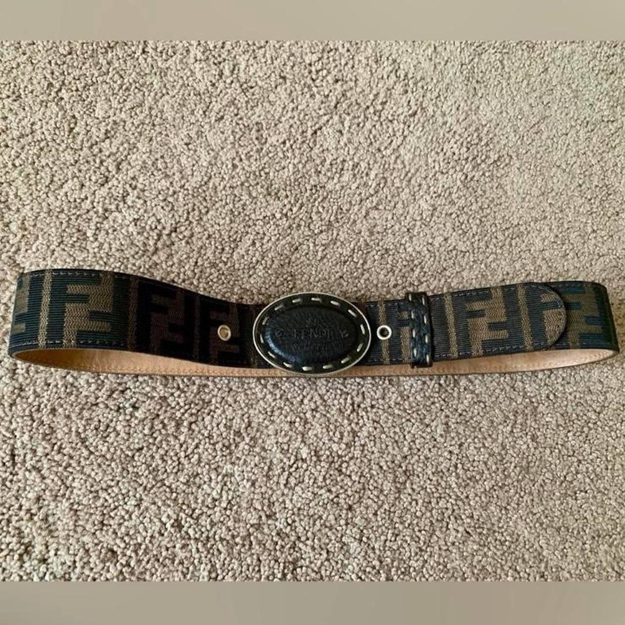Authentic FENDI zucca monogram belt