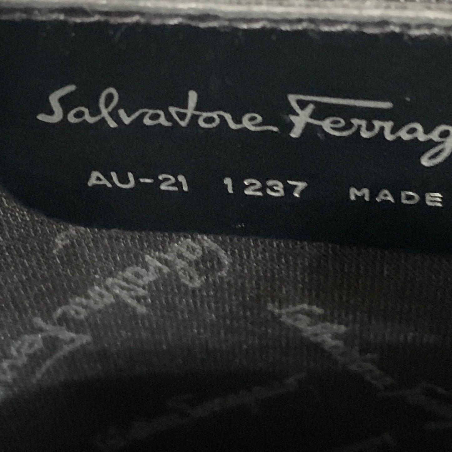 Salvatore Ferragamo full gancini logo embossed shoulder bag authentic with COA