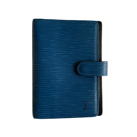 Louis Vuitton blue Epi leather agenda CA0947 authentic with COA