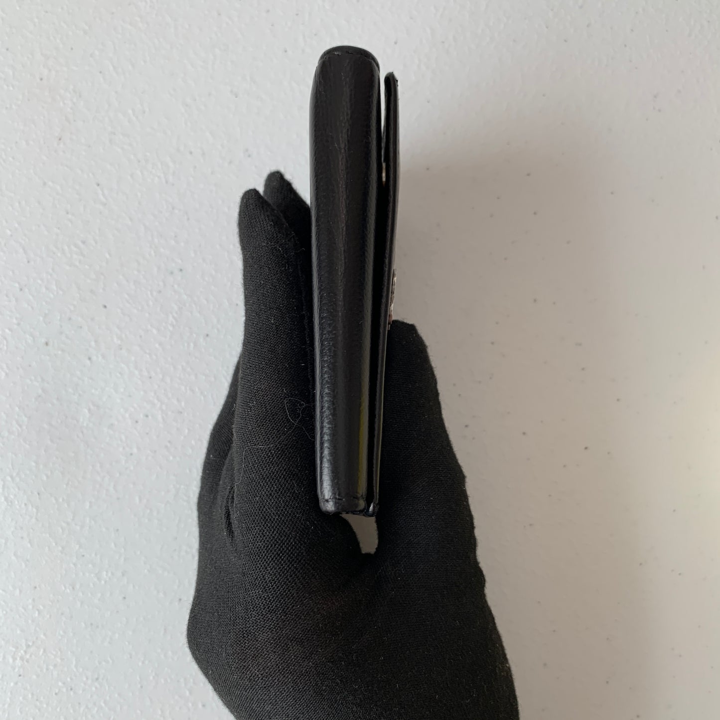 Chanel cc mark Black caviar Leather 6 ring key holder authentic with COA and guarantee card