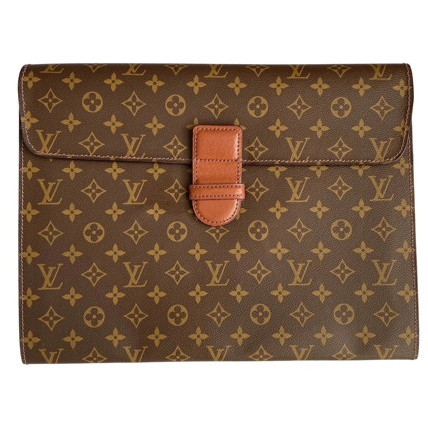 Louis Vuitton vintage monogram document laptop clutch bag authentic with COA 14.8x11.2