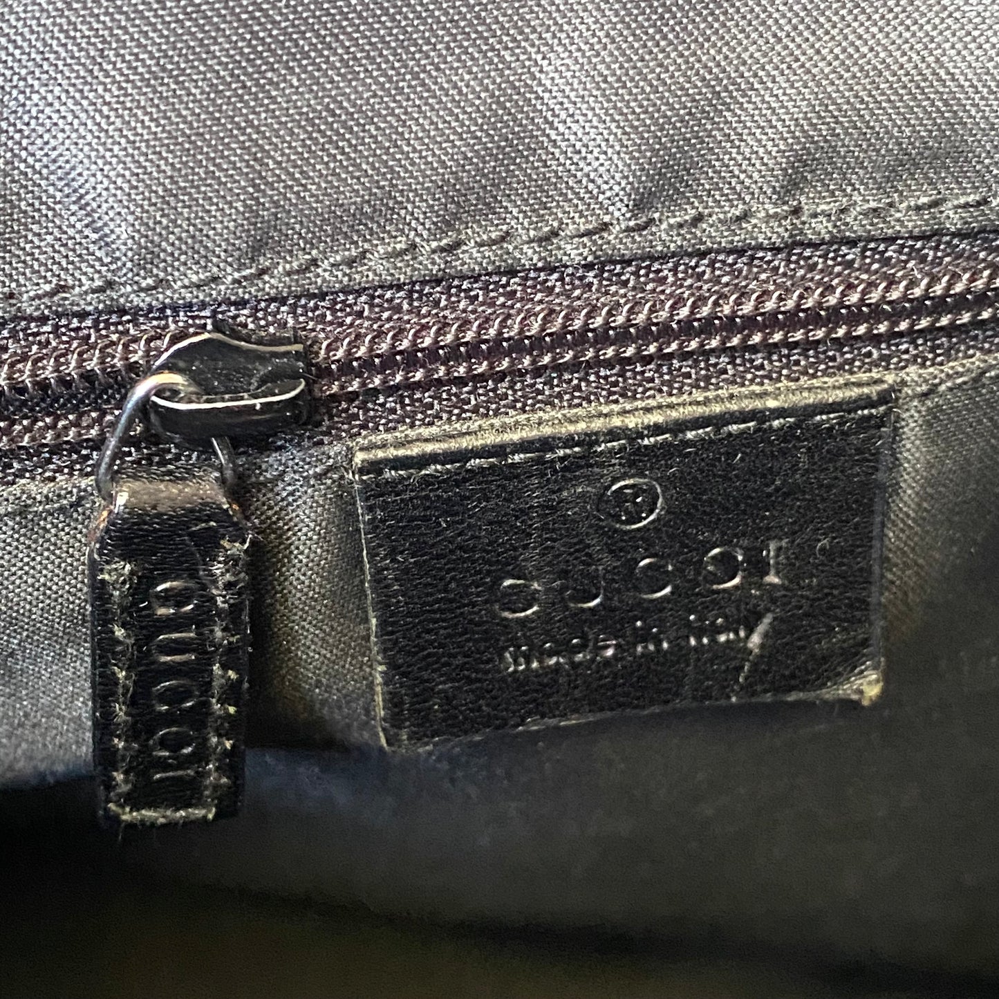 Gucci black GG monogram hobo shoulder bag Authentic with coa