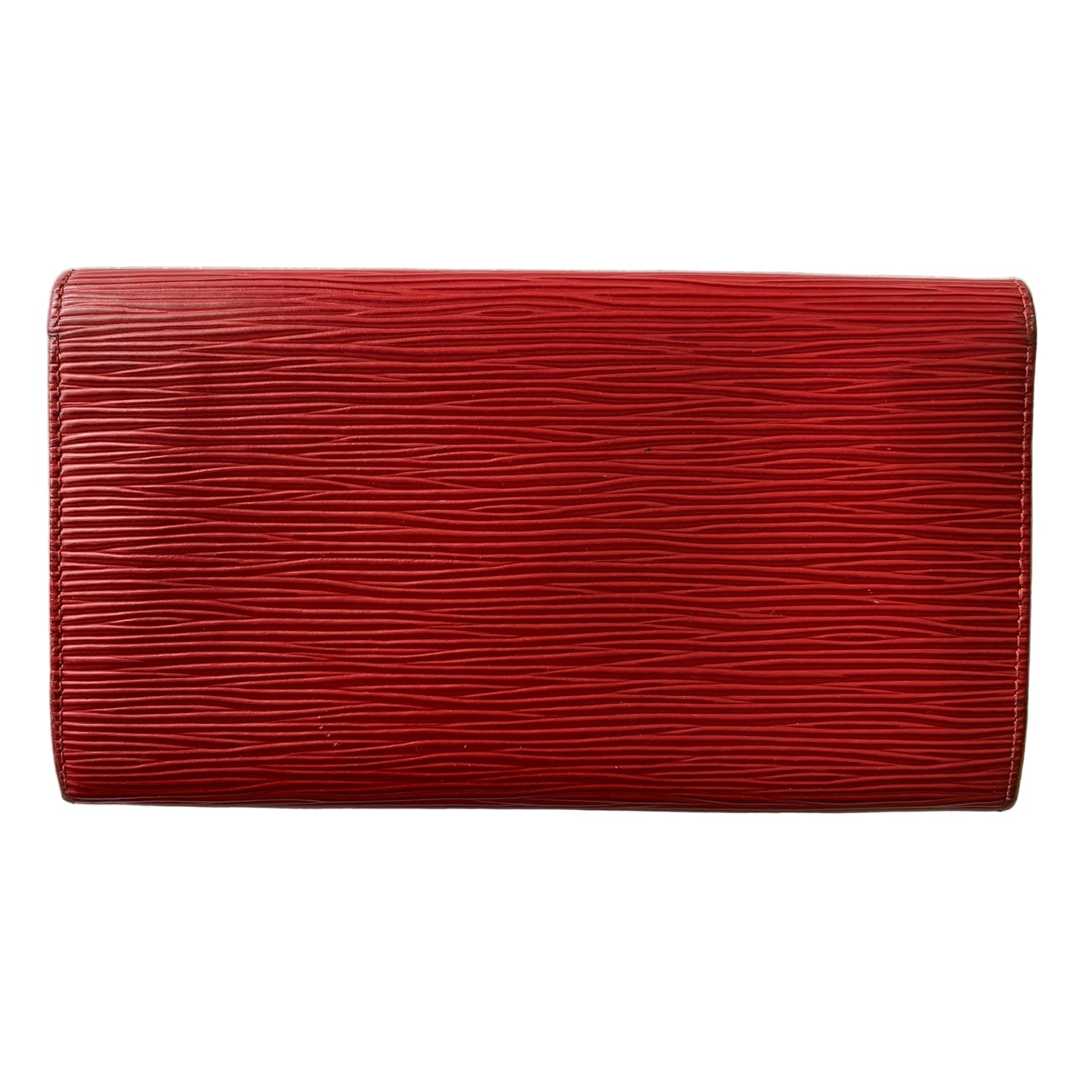 Louis Vuitton red Epi leather long wallet SR0080 Authentic with COA