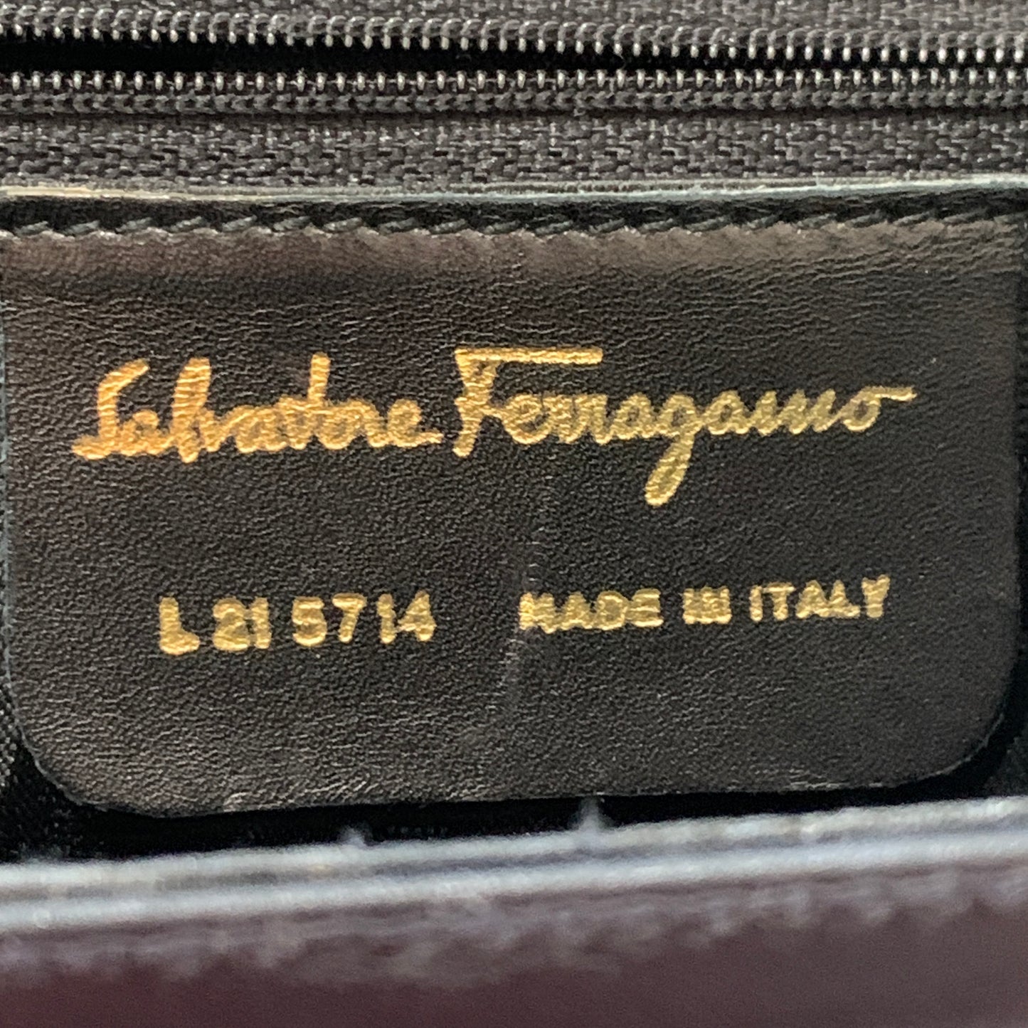 Ferragamo Navy blue leather crossbody bag purse authentic with COA