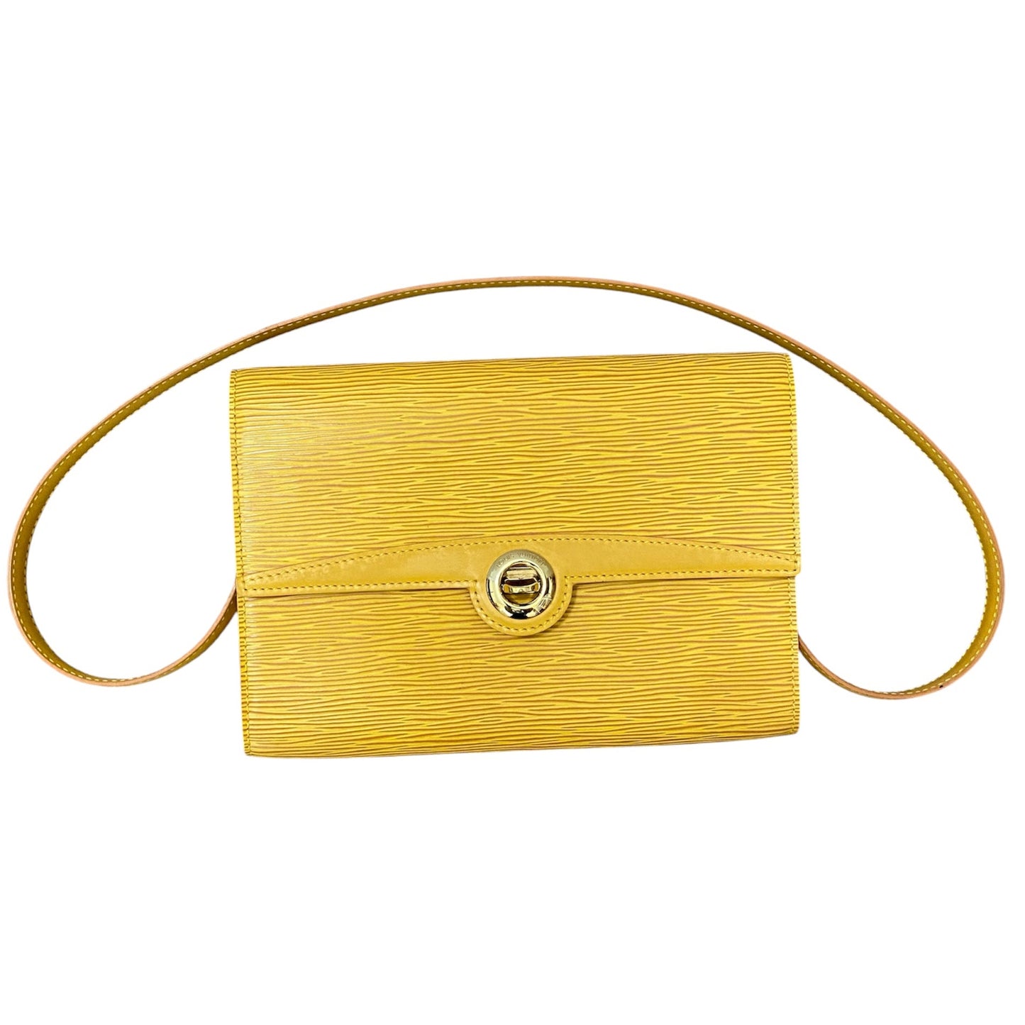 Louis Vuitton yellow Epi leather crossbody bag removable strap Authentic with coa