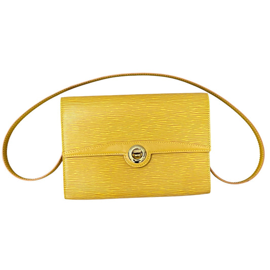 Louis Vuitton yellow Epi leather crossbody bag removable strap Authentic with coa