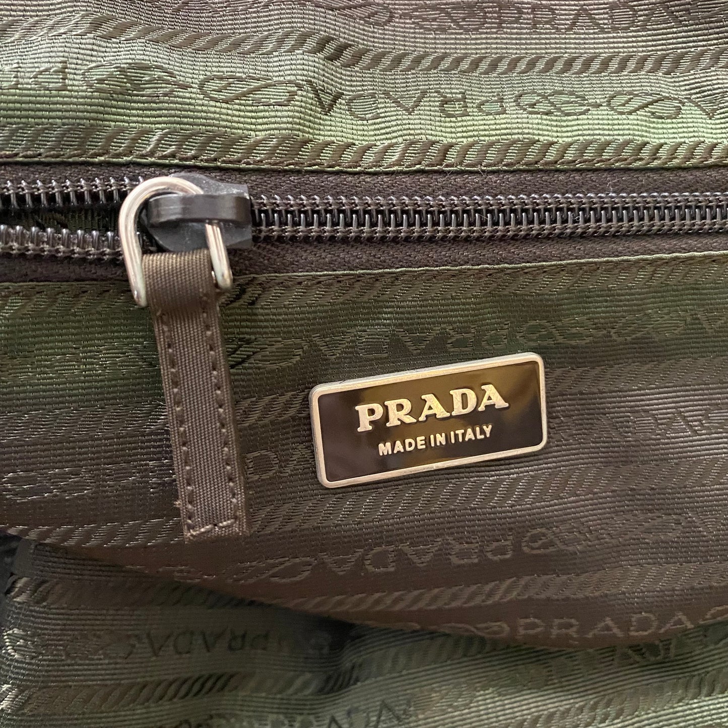 Prada triangle logo red nylon tote bag Authentic with coa 13x12x4