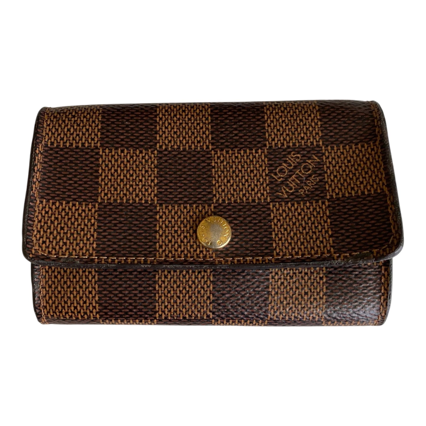Luis Vuitton damier ebene key case TJ2198 Authentic with COA