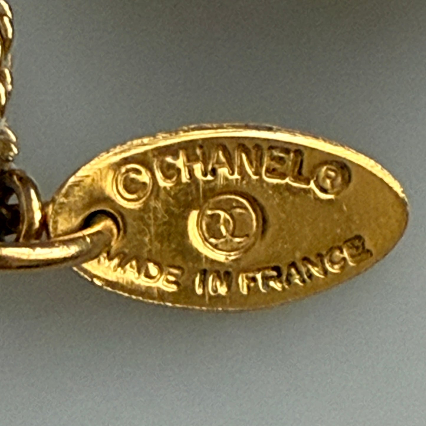 Chanel vintage Coco mark CC pendant necklace authentic with COA gold plated