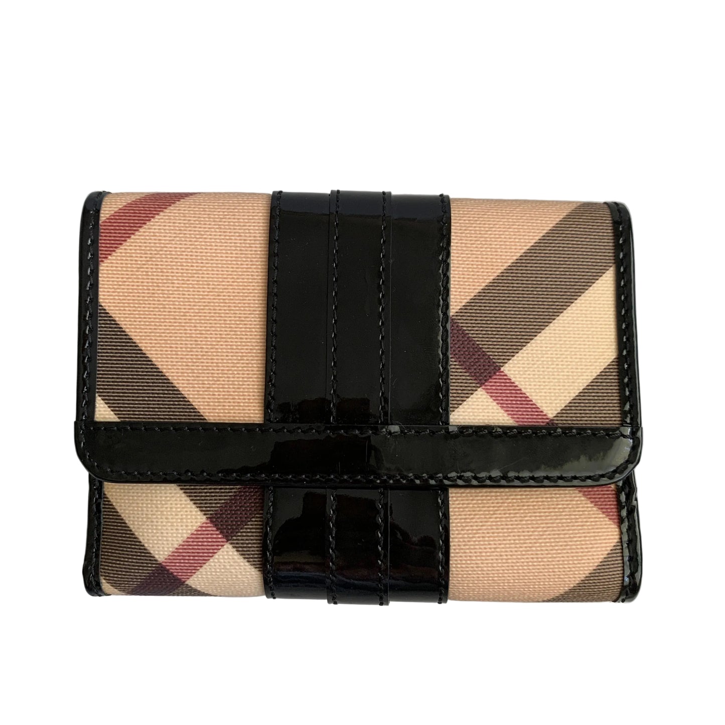 Burberry nuova check wallet authentic with COA box 5.7x4.5