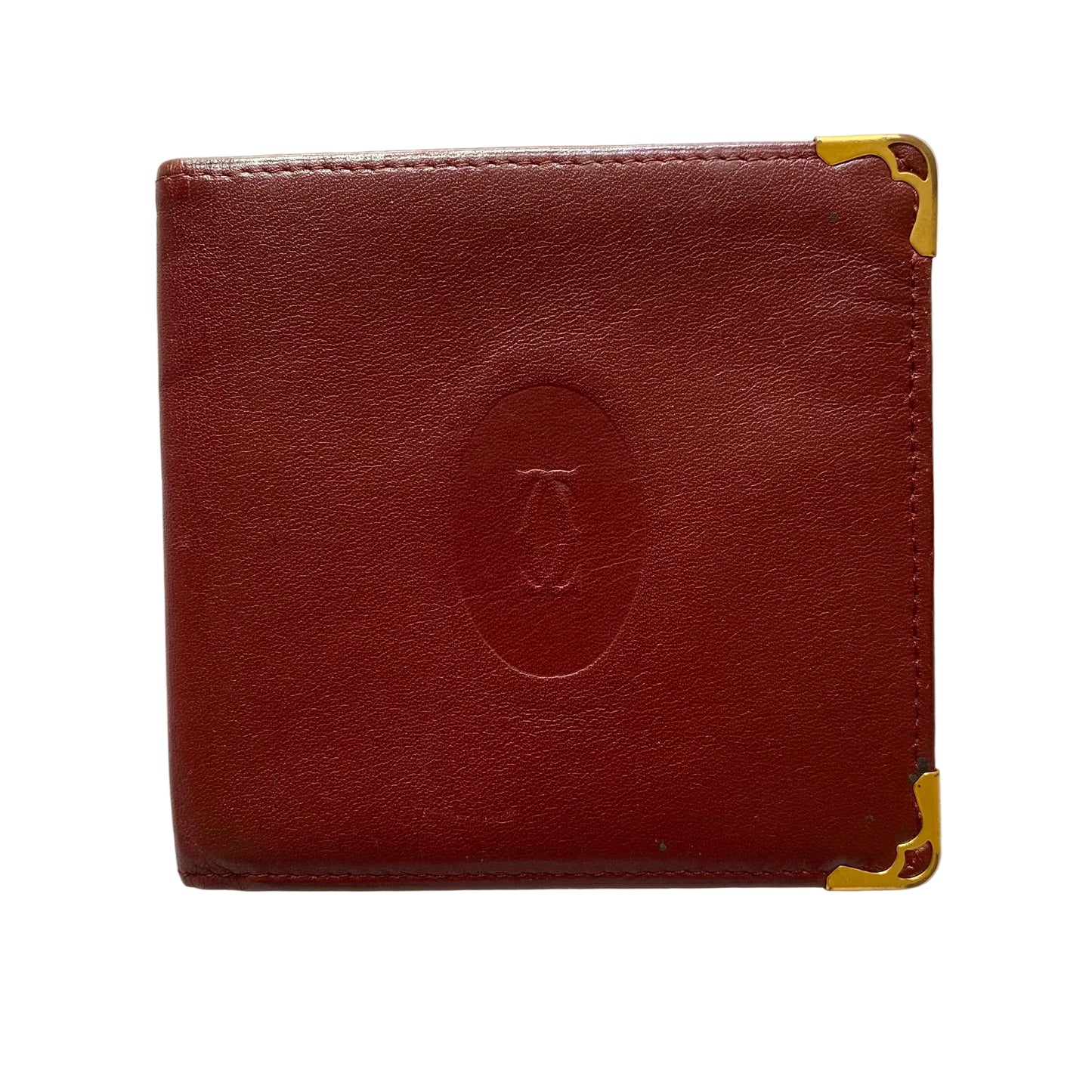 Cartier vintage men’s bifold leather wallet Authentic with COA