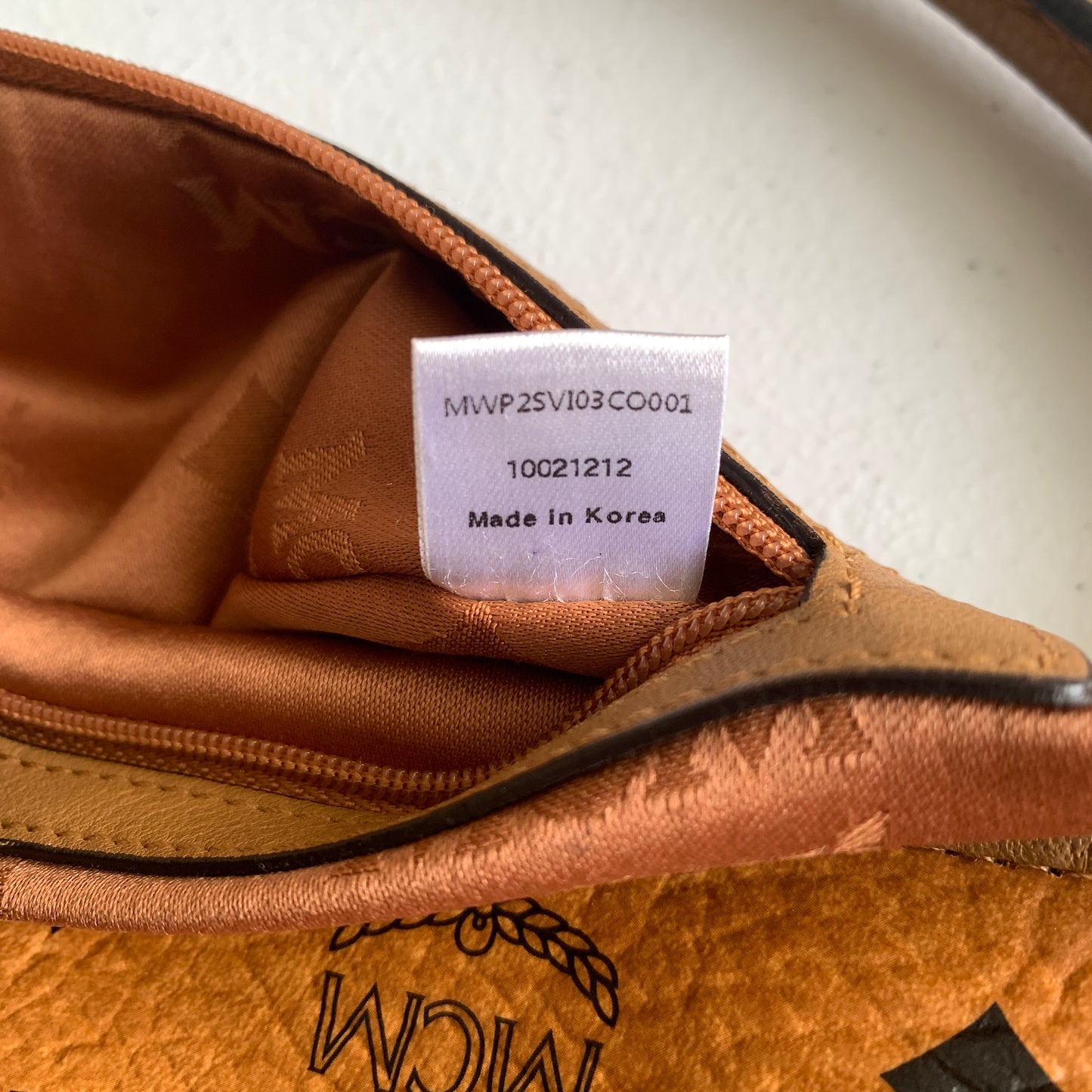 MCM cognac shoulder bag Authentic with COA