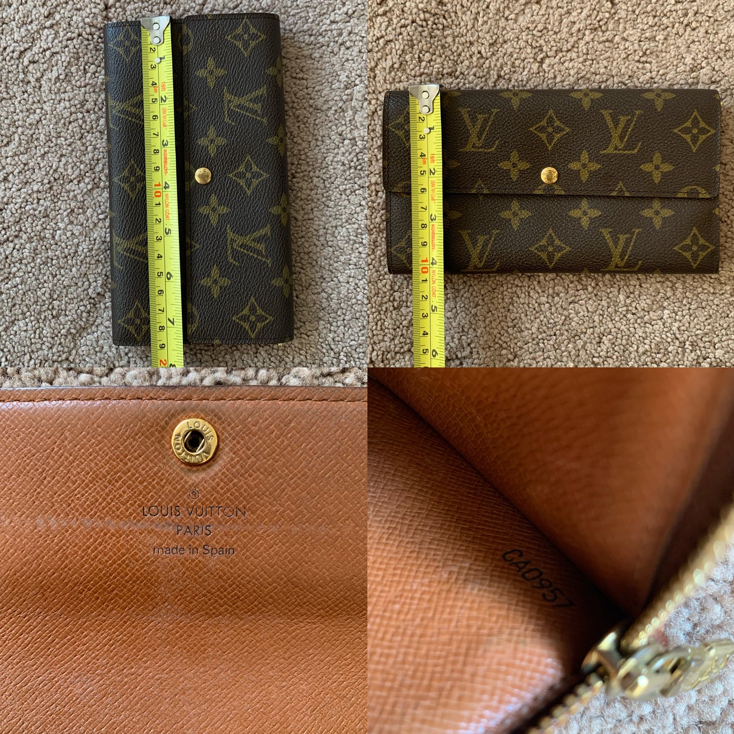 Authentic Louis Vuitton women’s monogram long wallet