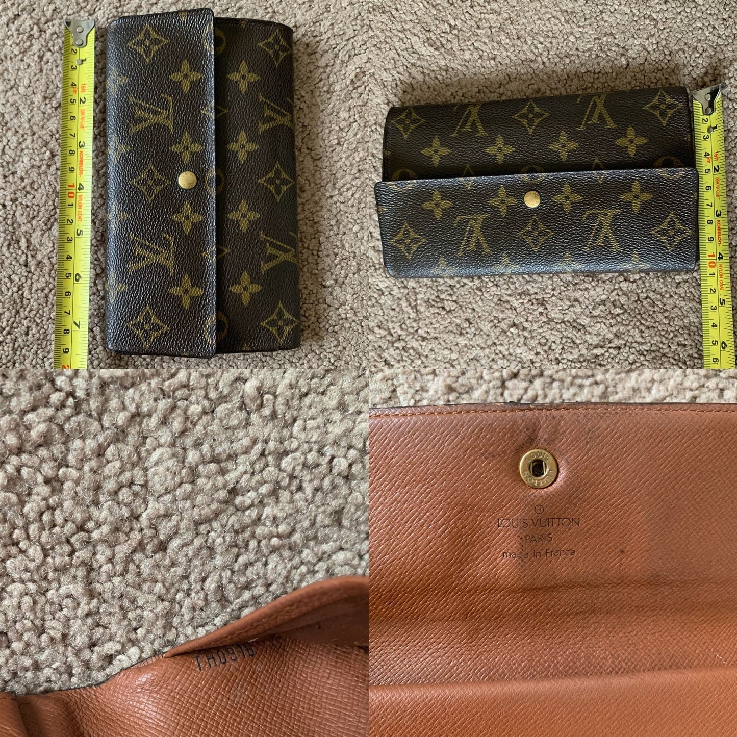 LV1016 Louis Vuitton women's long Sarah monogram wallet