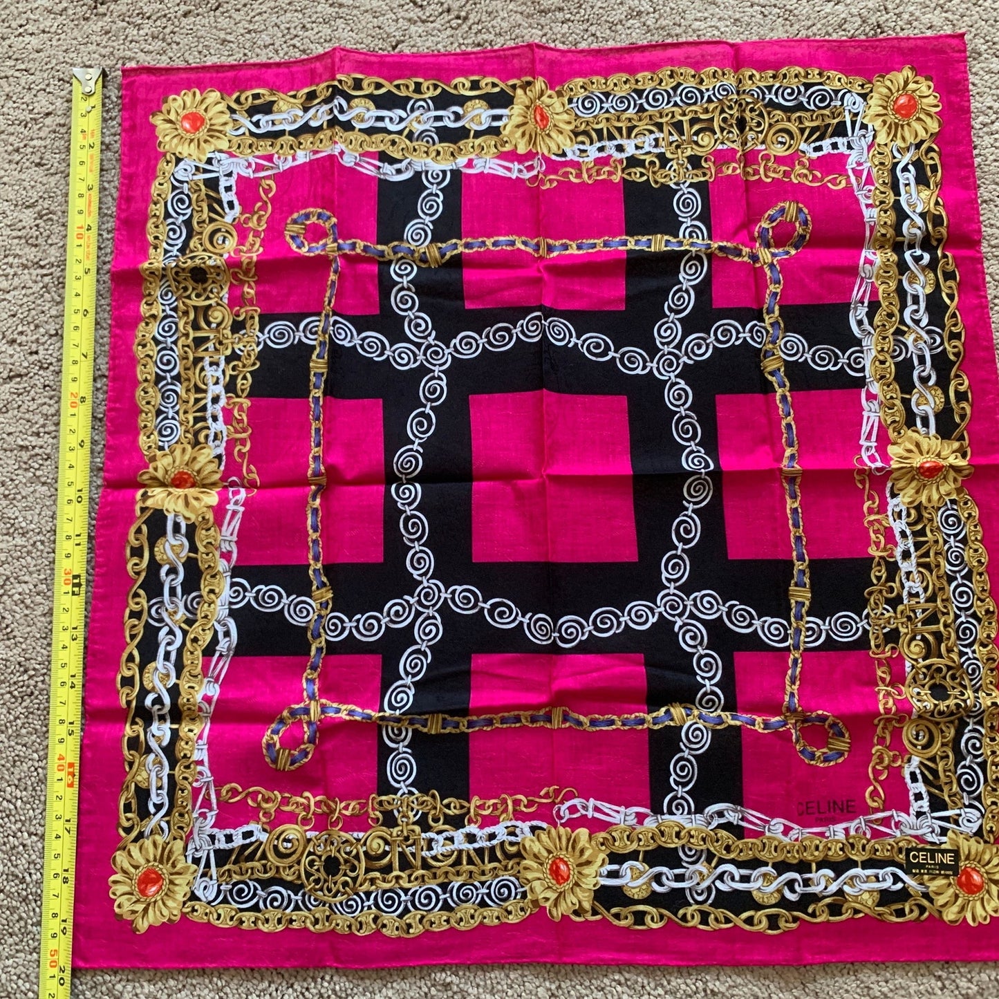 Celine New unused cotton scarf handkerchief foulard