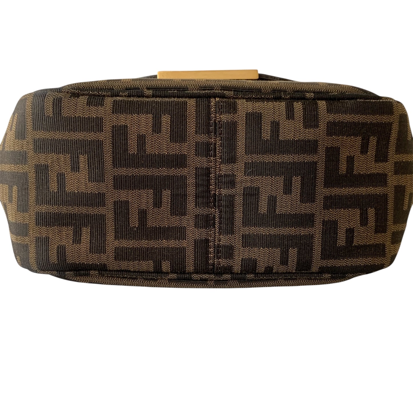 Fendi zucca monogram canvas and blue leather crossbody bag authentic with COA