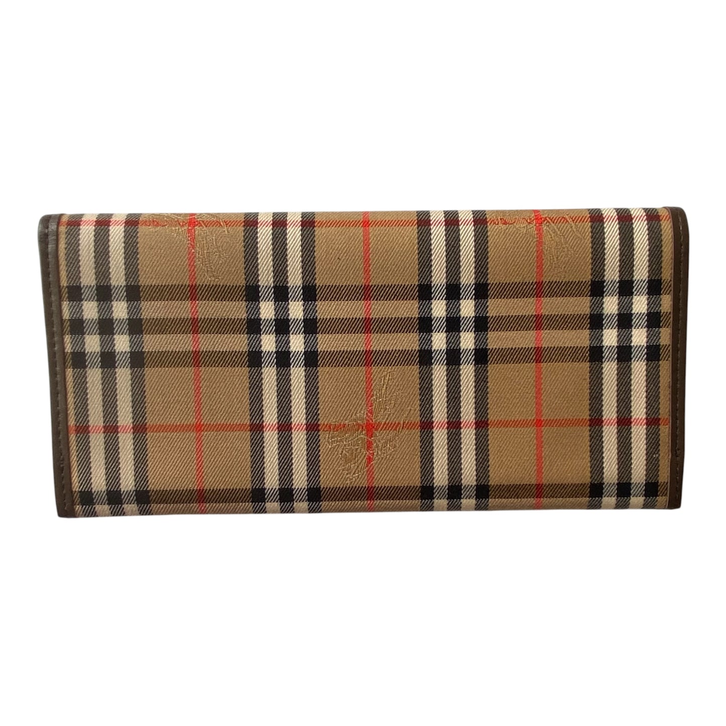 Burberry vintage unisex check long wallet Authentic with COA 7.2x3.6