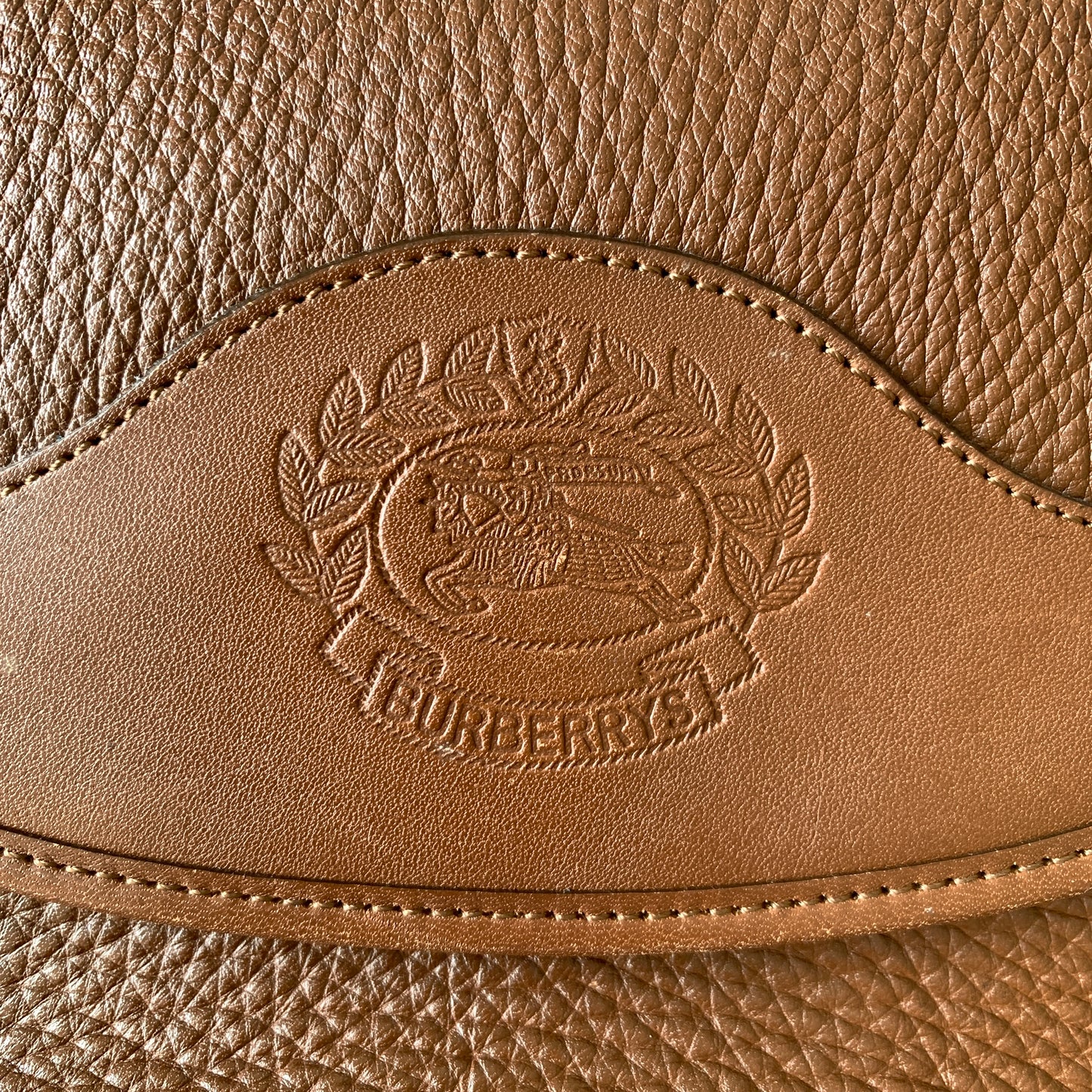 Burberry vintage brown leather crossbody bag Authentic with COA