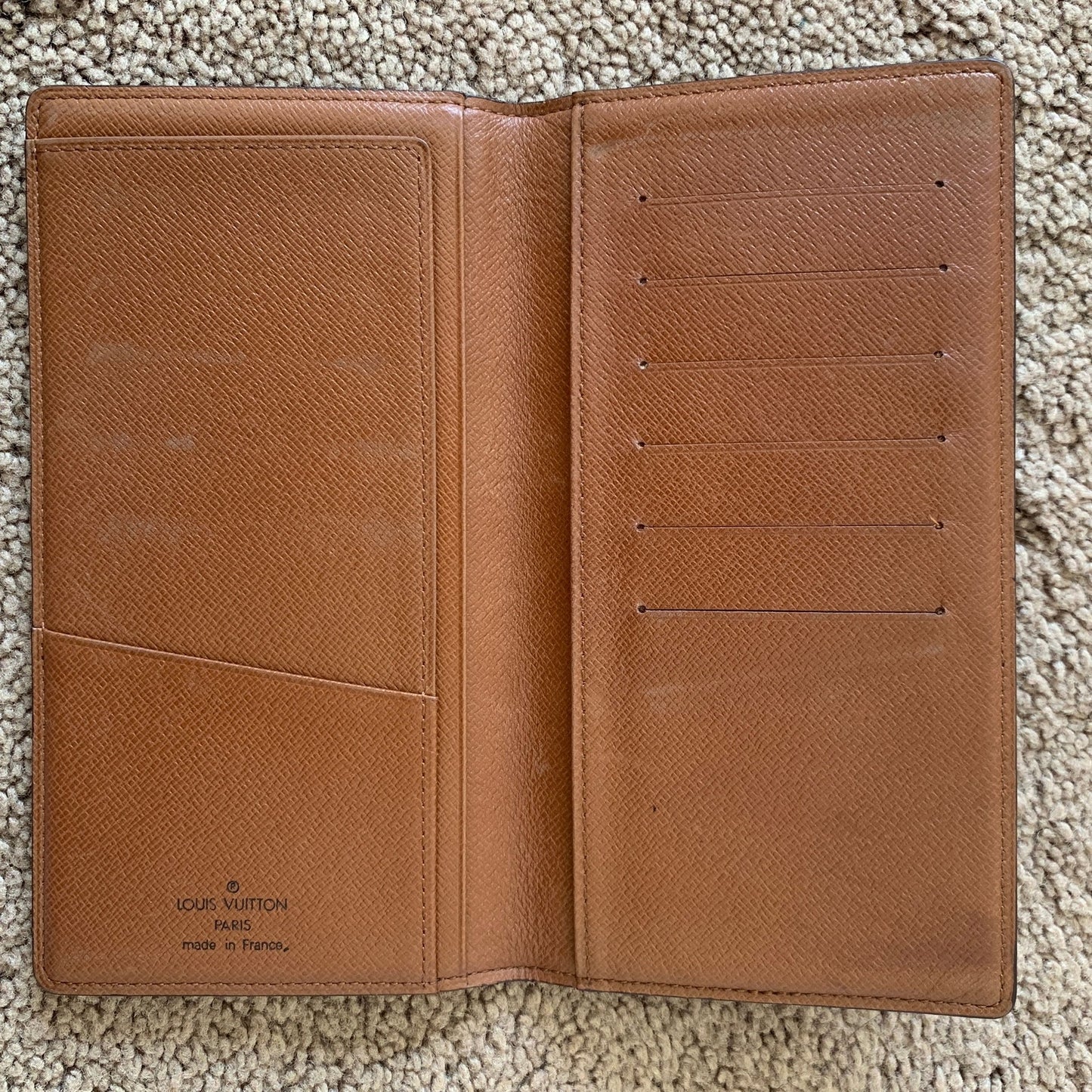 LV1040 Louis Vuitton men's monogram long card holder wallet