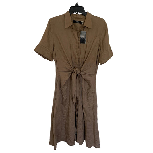 Lauren Ralph Lauren Women’s NWT Tan beige linen shirt Dress size 12