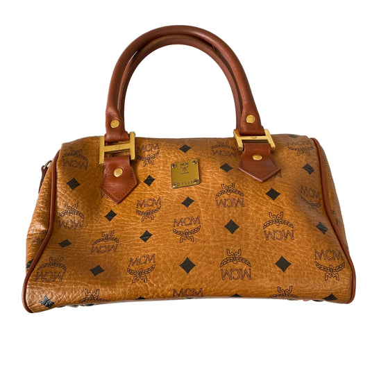 MCM cognac Boston bag authentic with