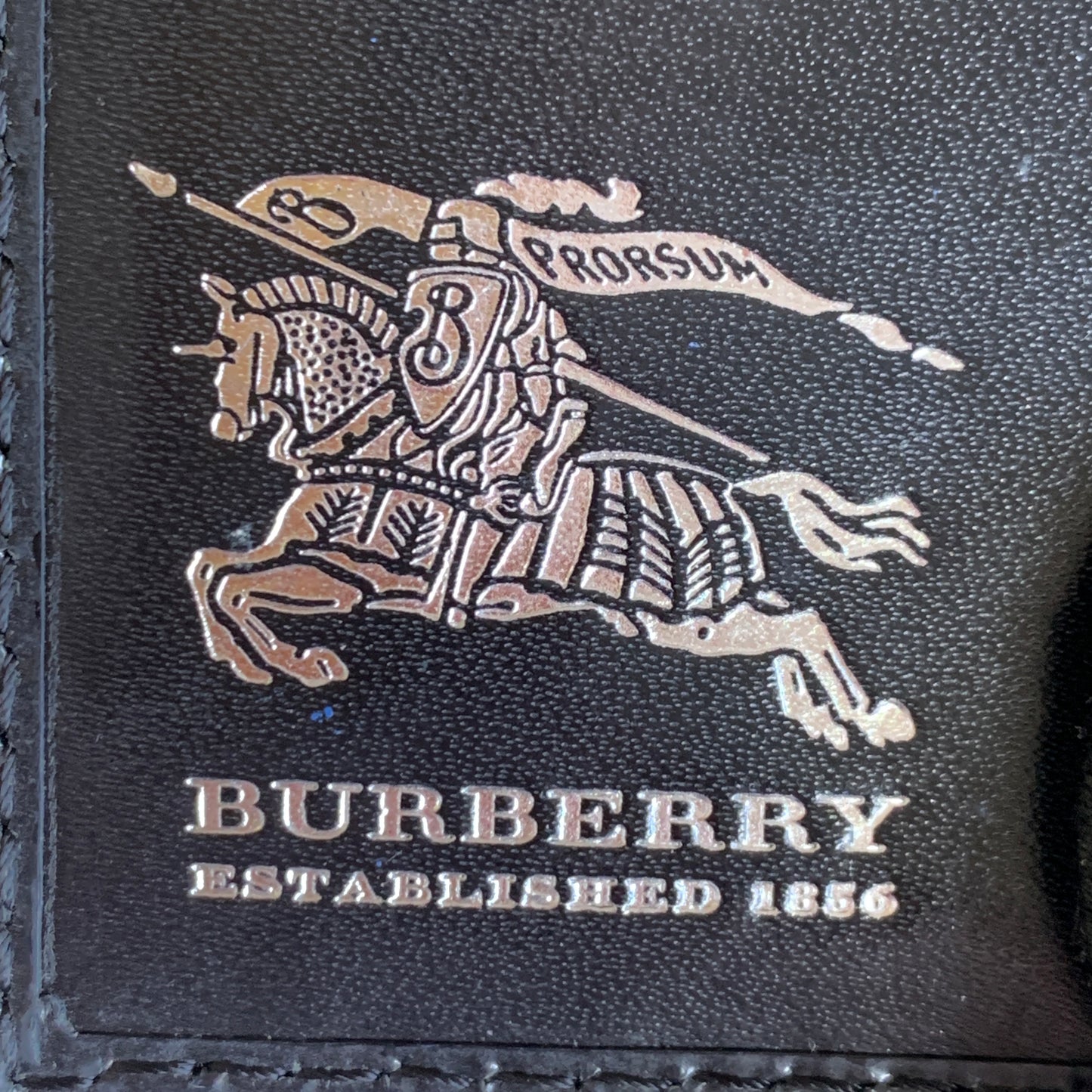 Burberry nova check compact black leather wallet authentic with COA
