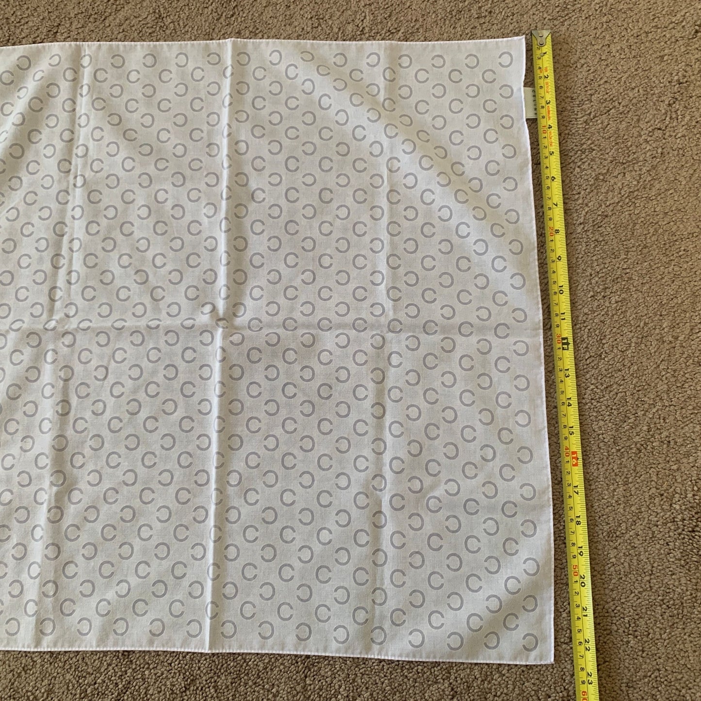 Celine women's cotton logo foulard scarf handkerchief