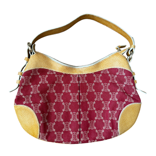 Celine triumph logo hobo shoulder bag authentic with COA 15x10x1