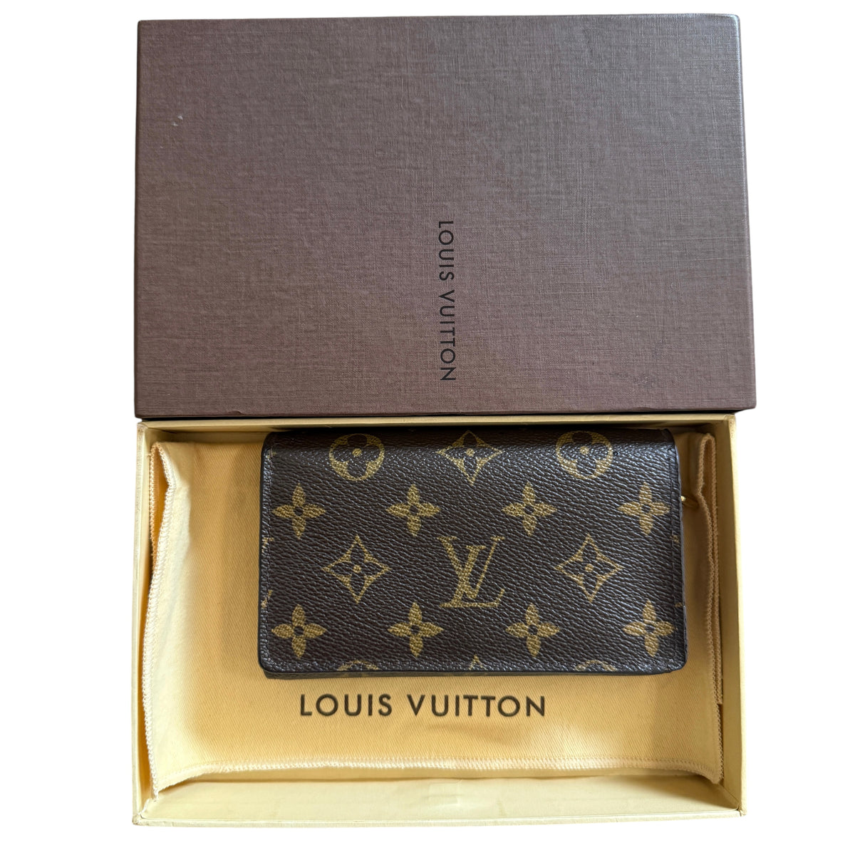 Louis Vuitton monogram wallet CA1097 Authentic with COA box dusty 5.6x3.5