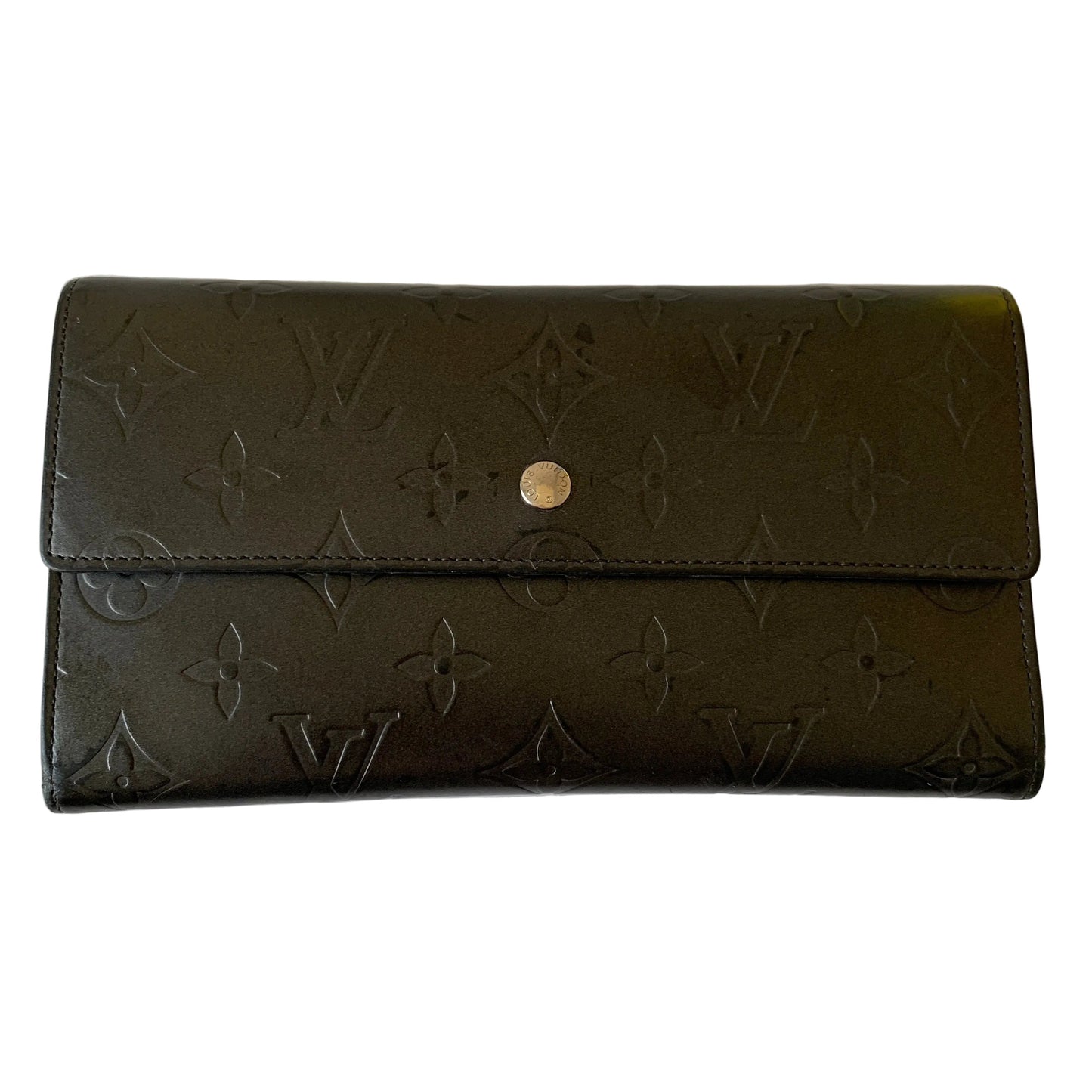 Louis Vuitton matt monogram wallet TH0042 authentic with COA 7.6x4.4