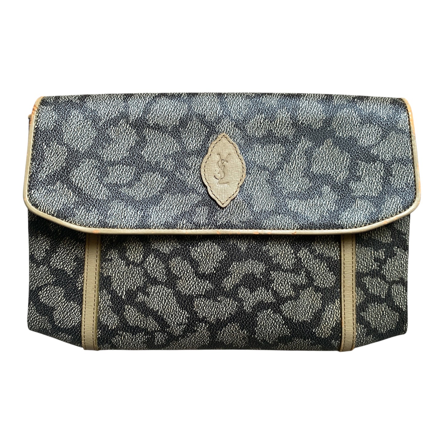 Yves Saint Laurent vintage giraffe Clutch bag Authentic with COA