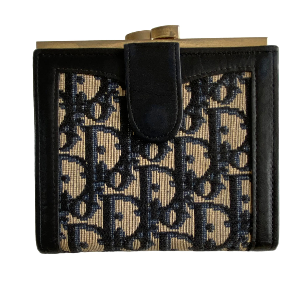 Dior wallet vintage oblique logo wallet Authentic with COA 4.8x4.5
