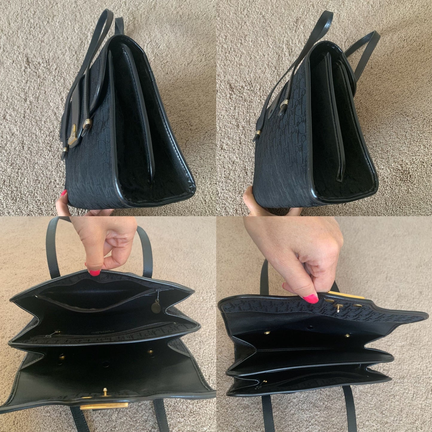 Christian Dior Trotter black canvas bag