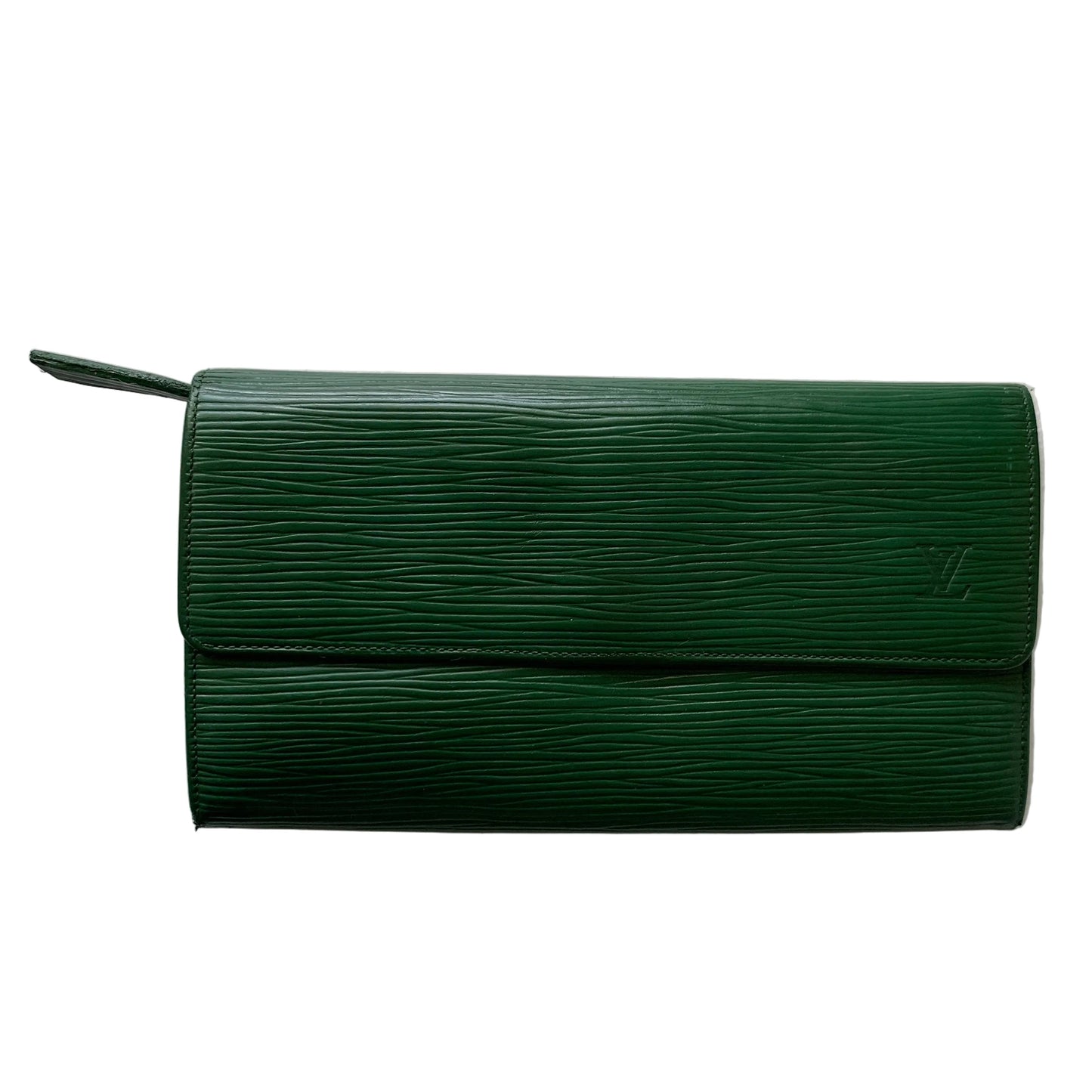 Louis Vuitton green Epi leather long wallet LO0921 Authentic with COA