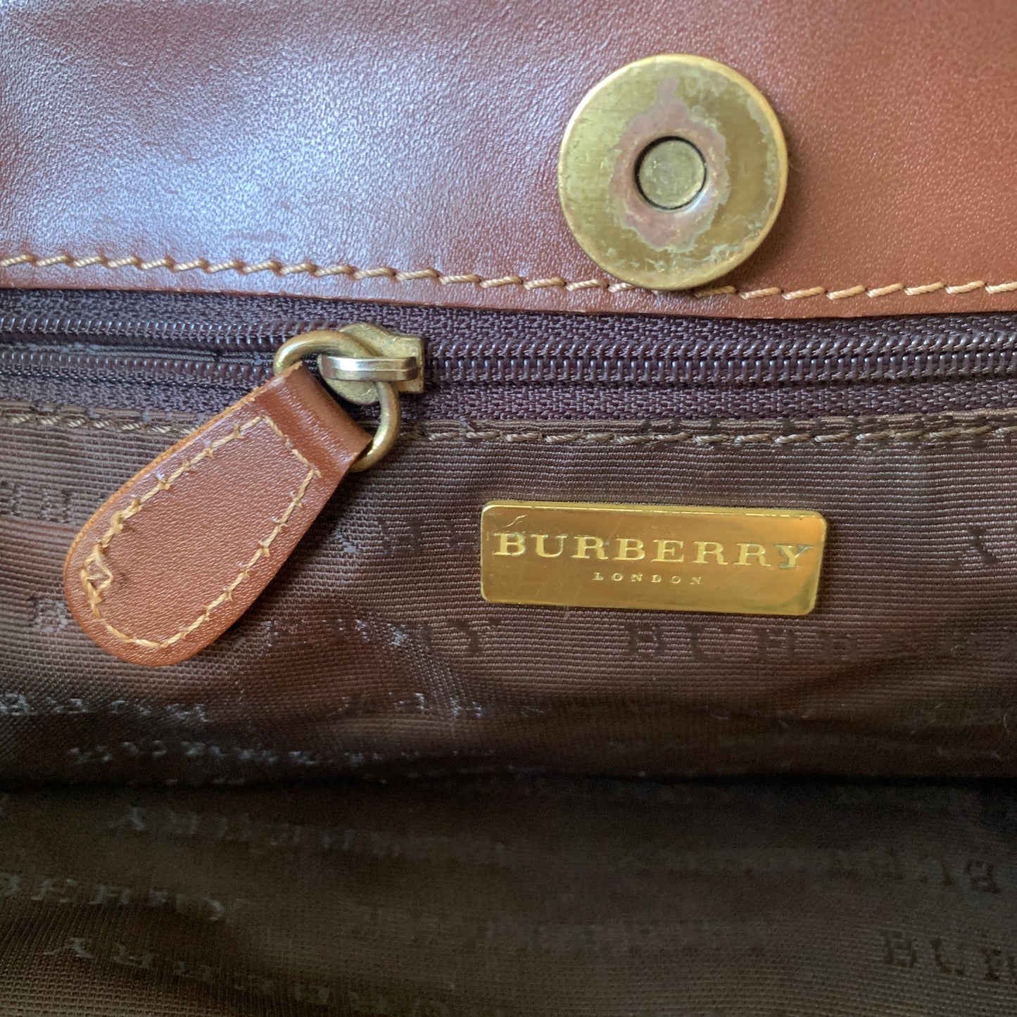 Burberry haymarket check tote bag Authentic with COA