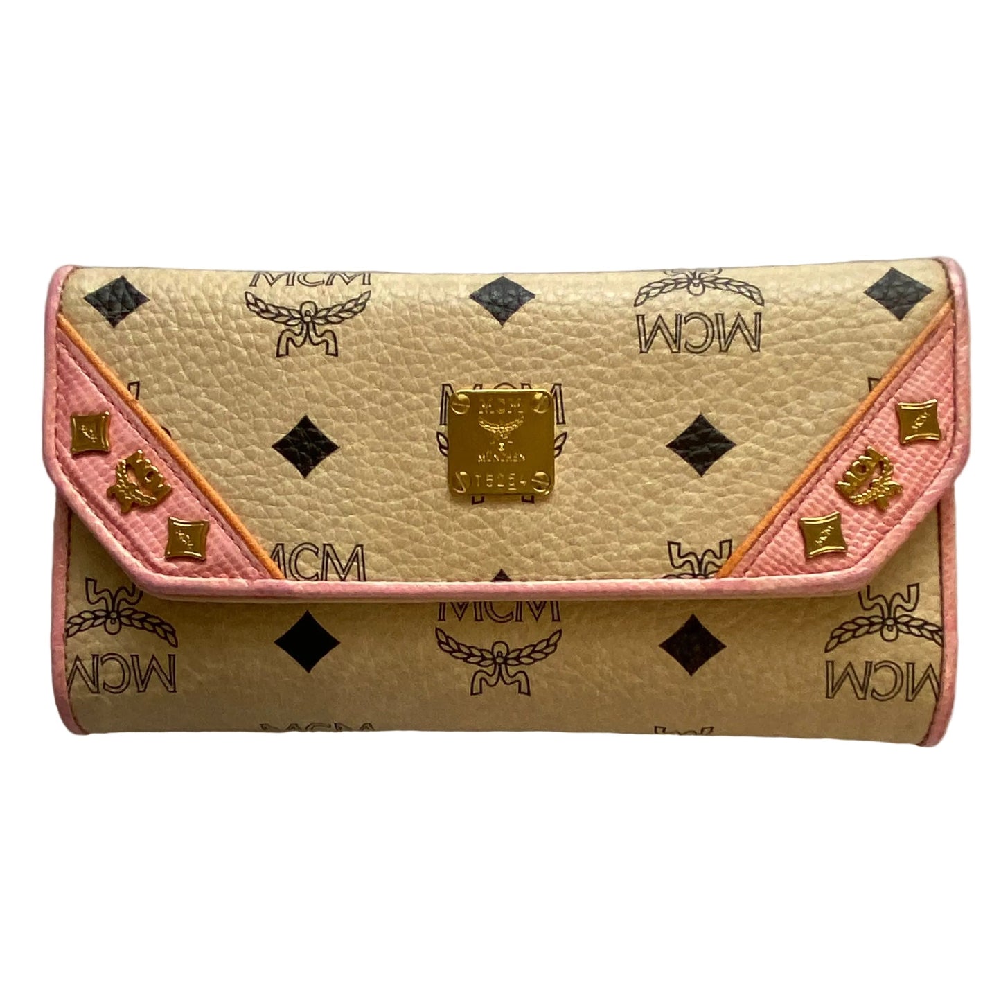 MCM videos long wallet Authentic with COA box dusty 7x3.7