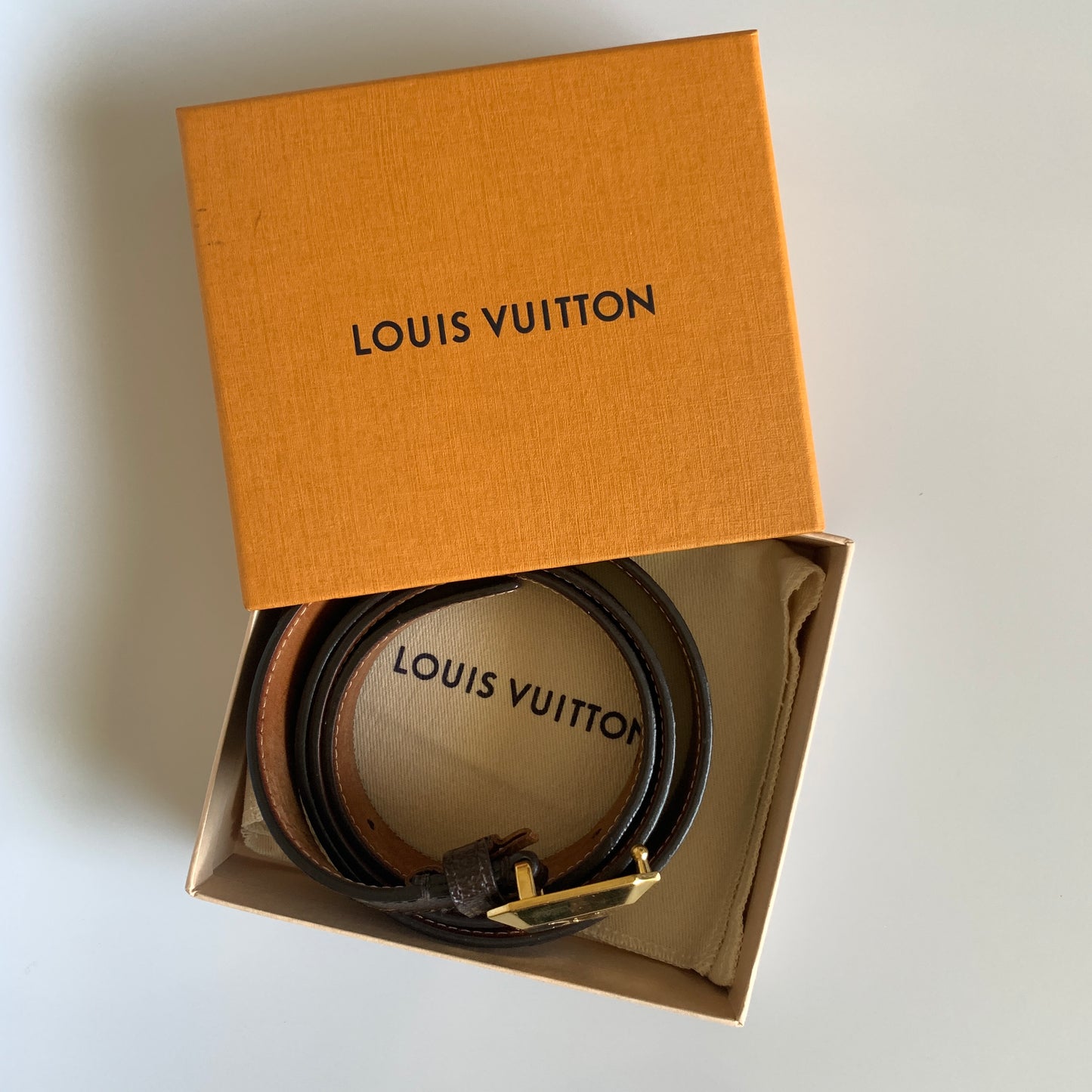 Louis Vuitton monogram unisex belt M9872 Authentic with COA box dusty size 95 cm 38 inch
