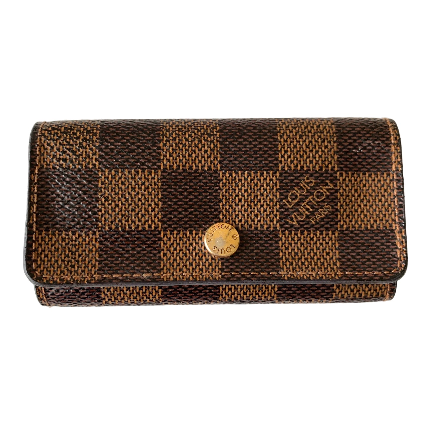 Louis Vuitton damier ebene CT1153 key holder Authentic with COA