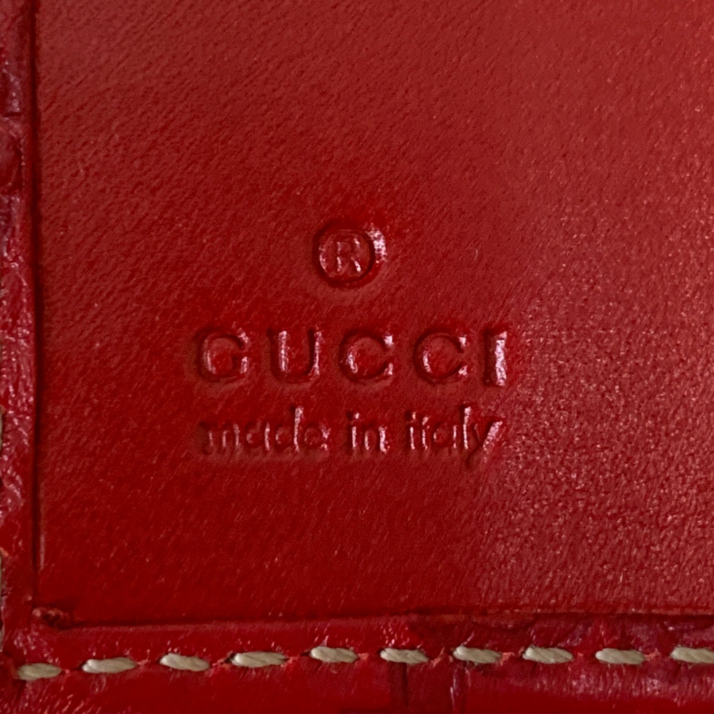 Gucci GG signature red leather agenda Planner authentic with COA