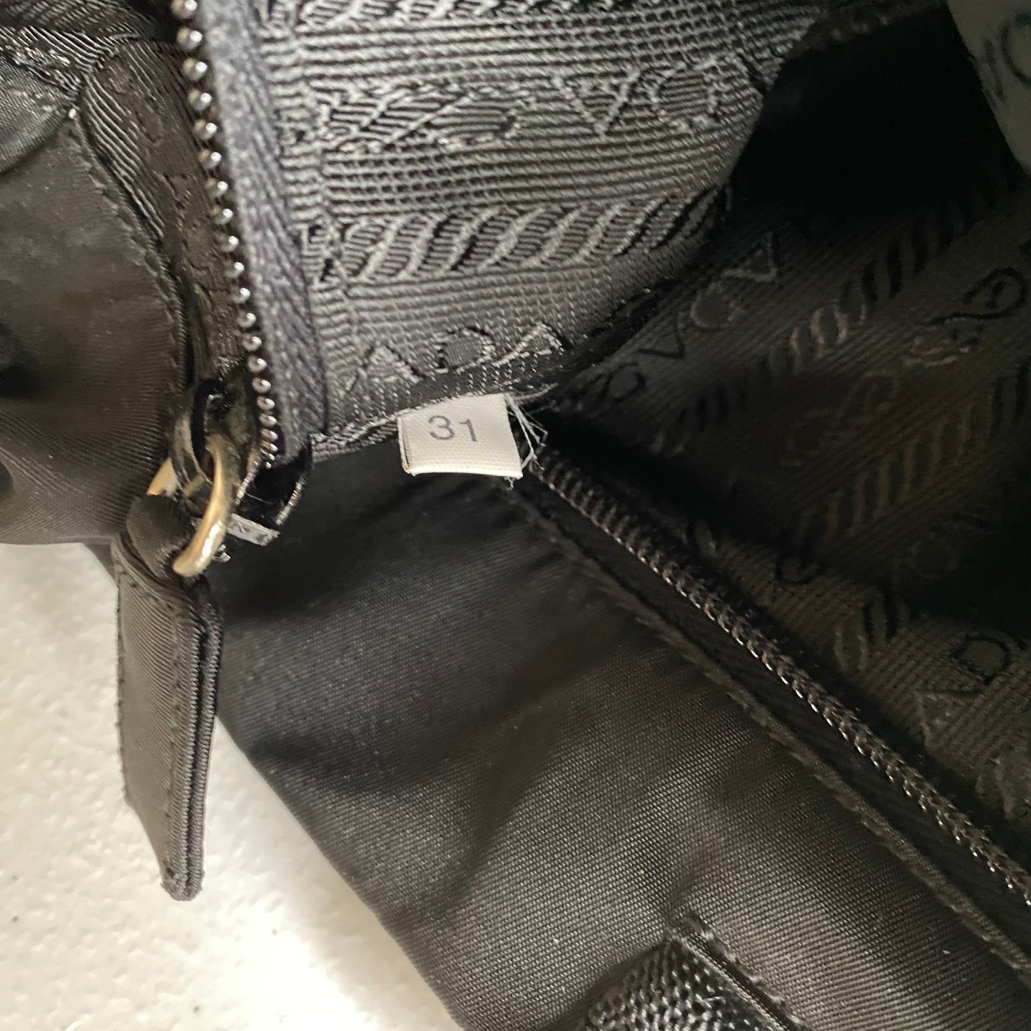 Prada black nylon shoulder tote bag Authentic with COA and card 12.3x11.5x2.5