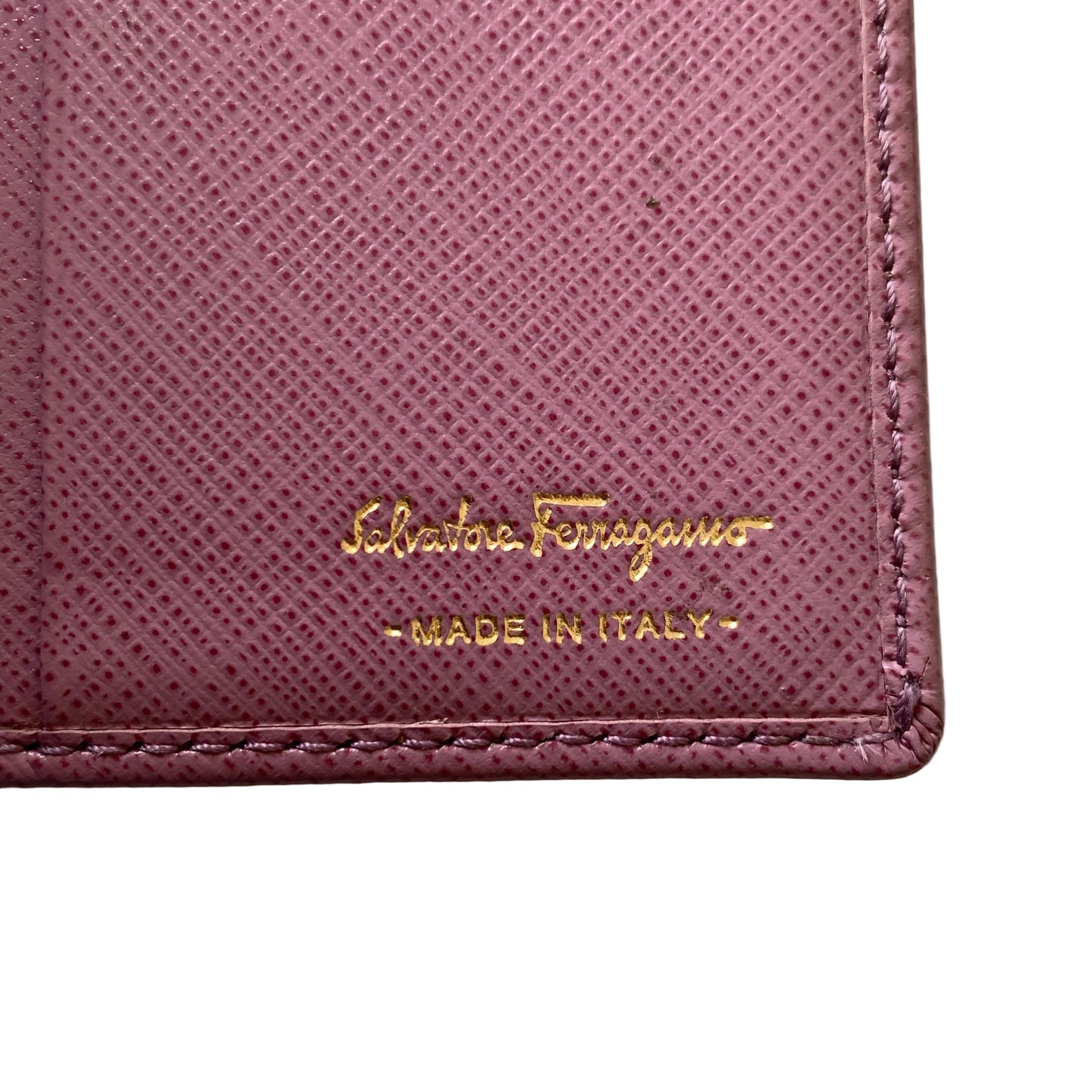 Ferragamo saffiano leather card holder wallet Authentic with COA