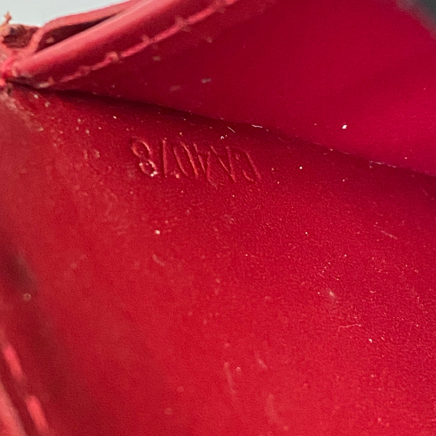 Louis Vuitton red monogram vernis zippy wallet CA4078 Authentic with coa 7.7x4