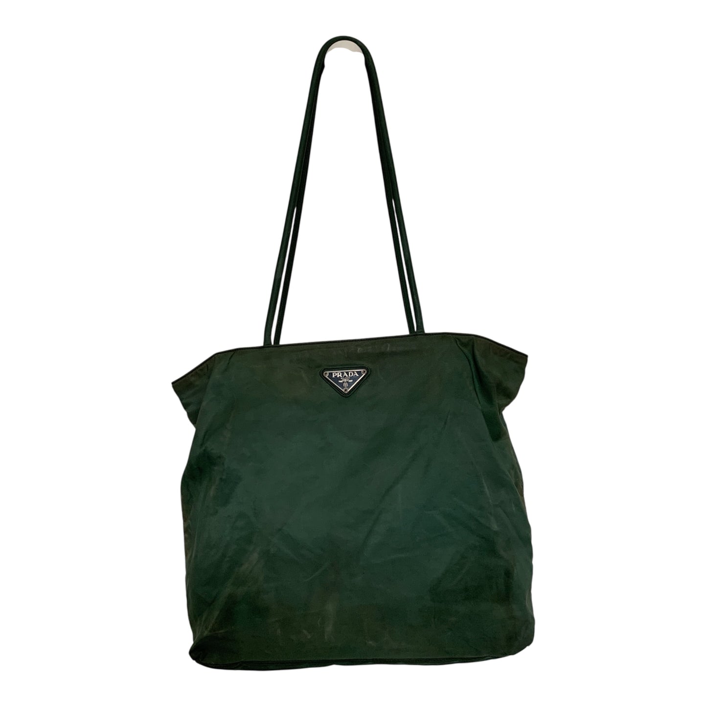 PRADA green nylon shoulder bag Authentic with COA 14.5x11.2x3.5