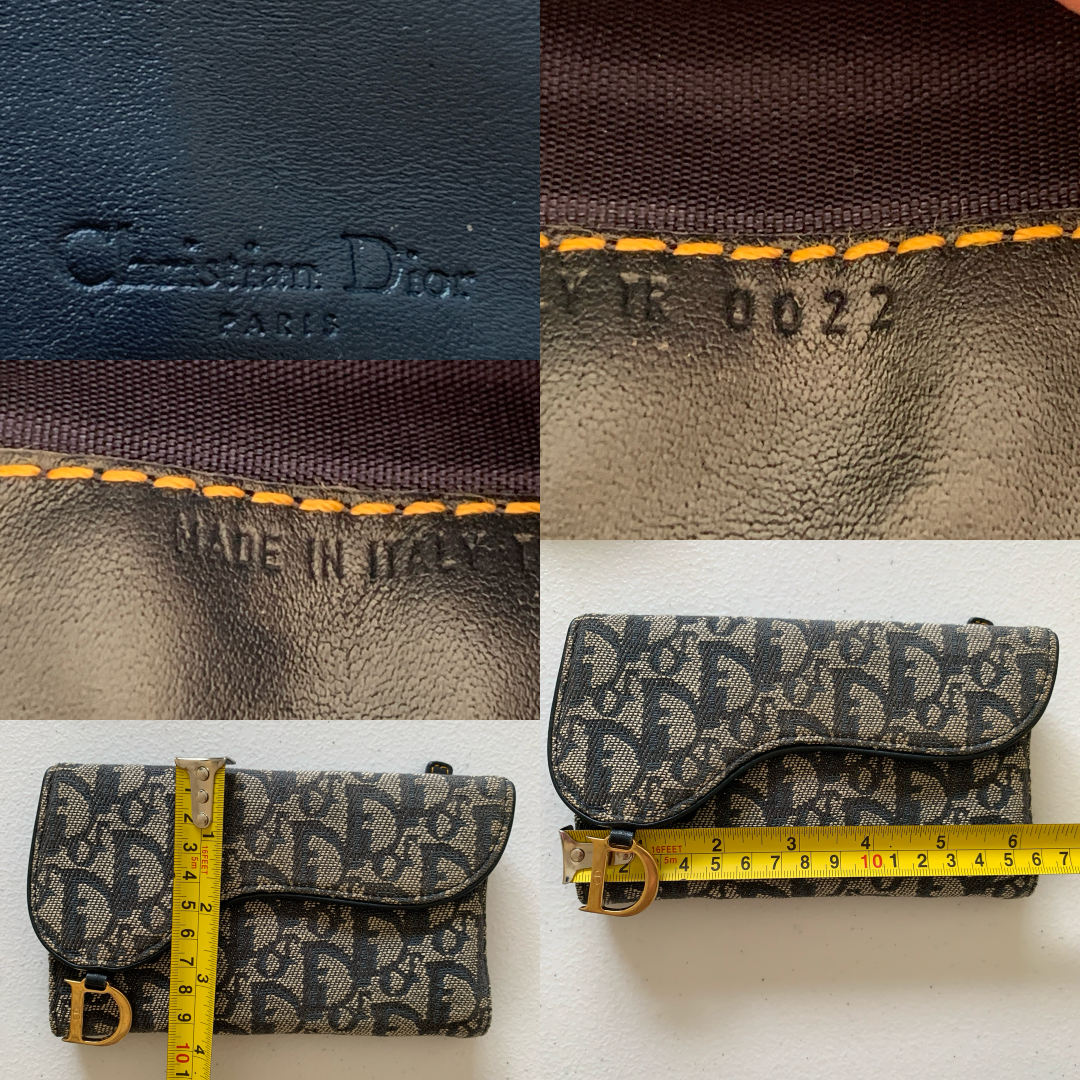 Dior women’s saddle trotter Wallet authentic with COA