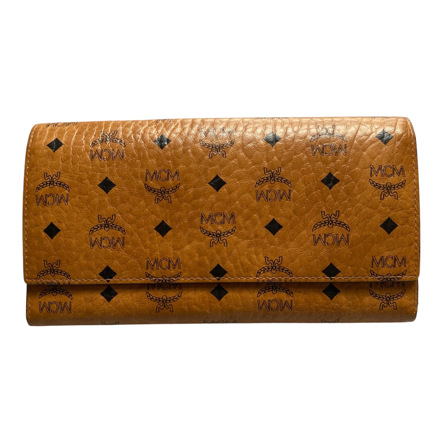 MCM cognac long wallet Authentic with COA
