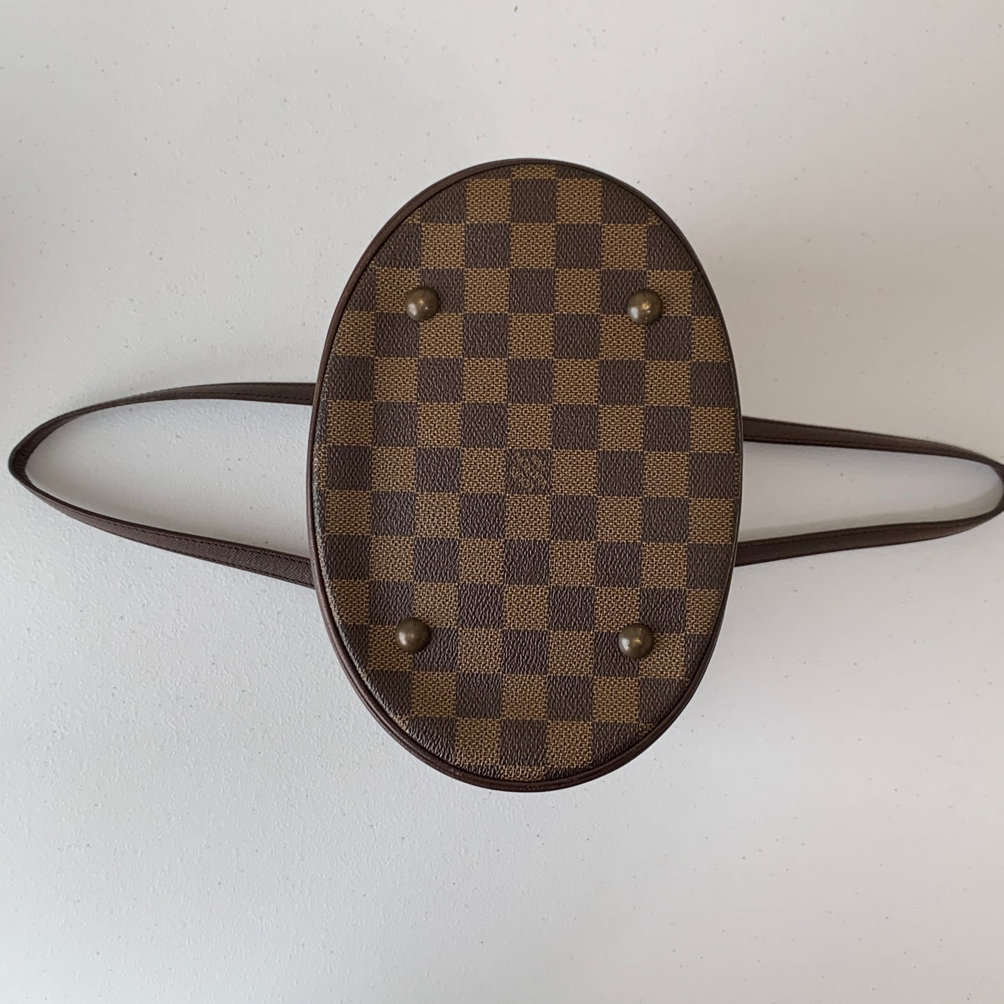Louis Vuitton Damier Ebene Ar0928 bucket bag PM authentic with COA